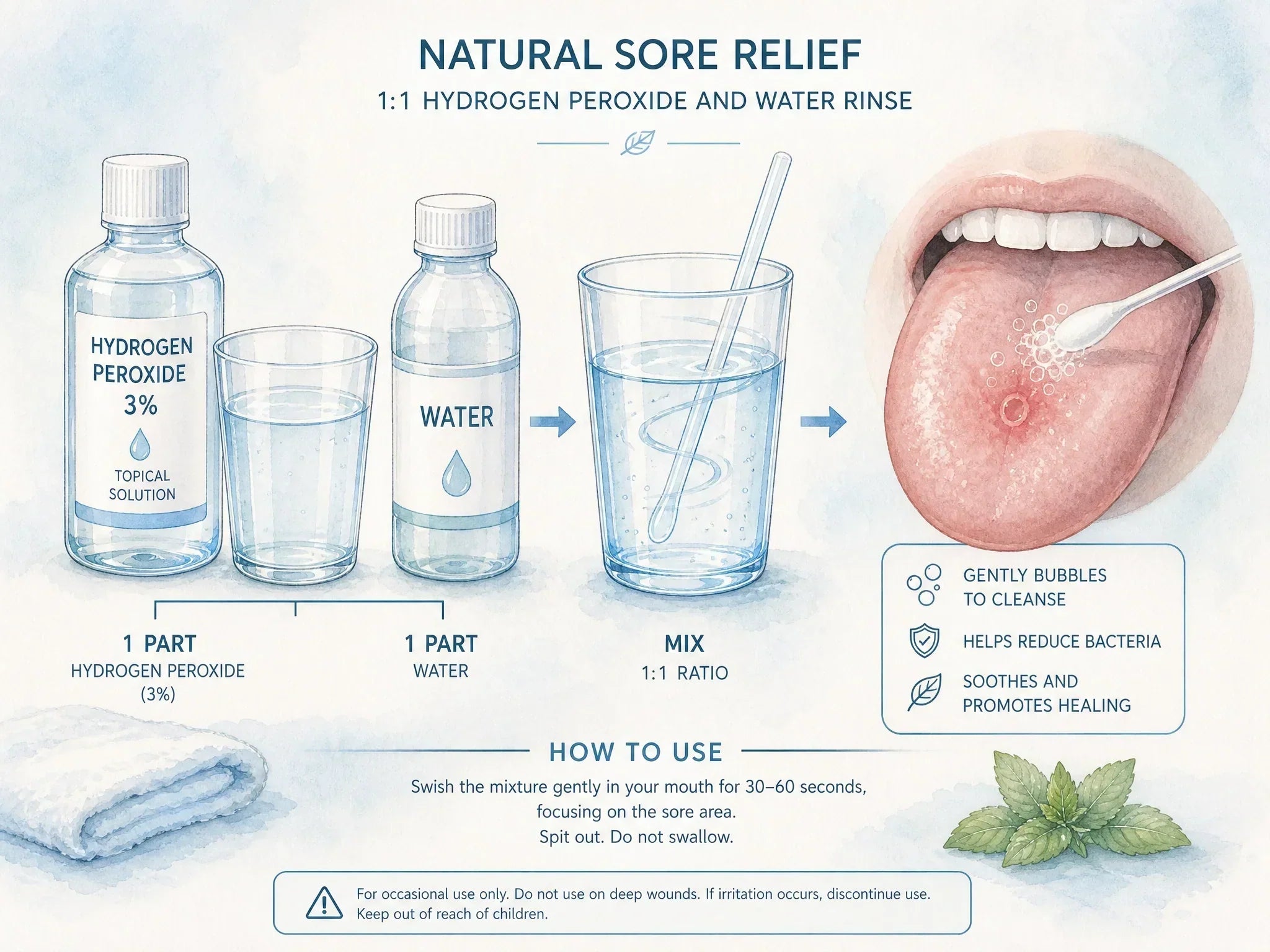 How to Use Hydrogen Peroxide Rinse for Mouth Sores Safely